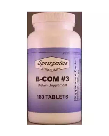 B-Com #3 Dietary Supplement (180 Tablets) by Synergistics