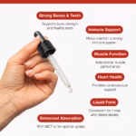 Metagenics Vitamin D3 with K2 liquid drops showing immune, muscle, heart and bone health benefits