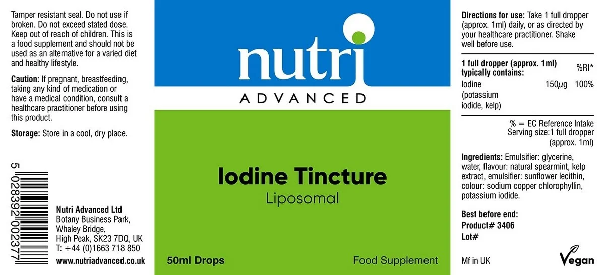 Nutri Advanced Iodine Tincture (Liposomal) 50ml