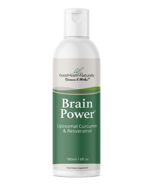 BrainPower - Liposomal Curcumin/Resveratrol - 180ml  - Good Health Naturally