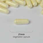 High-quality vegetable capsules measuring 21mm, designed for nutritional supplements by Synergistics Europe, manufactured in the USA. Ideal for supporting specific metabolic types as per the HealthExcel System of Metabolic Typing®.