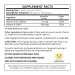 Supplement facts label detailing Vitamin D3 and K2 MK7 ingredients, serving size, and nutritional information for Synergistics Europe supplements, designed to support metabolic health.