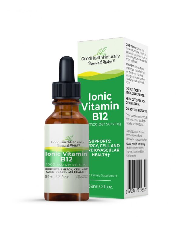 Ionic Vitamin B12 is a concentrated liquid dietary supplement that provides B12 in an ionic, bio-available form and is the form most recognised by the body.