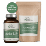 High-strength multivitamin and mineral supplement by Good Health Naturally, featuring a new improved formula. The image shows a dark bottle containing 120 vegetable capsules alongside a resealable pouch for easy storage. Ideal for supporting various metabolic types as part of a healthy lifestyle.