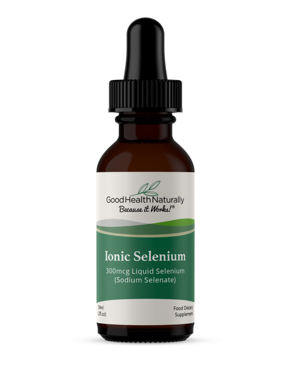 Ionic Selenium is a highly bioavailable liquid dietary supplement that provides selenium in its ionic form. Bottle of Product